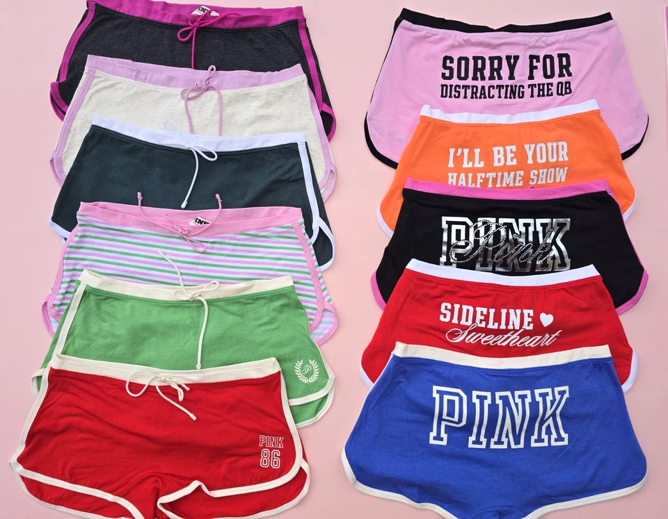 Calcinha Victoria's Secret Pink Dorm Boyshort vermelha azul verde XS S M L XL NOVA COM ETIQUETAS - Imagem 4 de 4