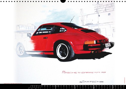 Porsche 911 Classic, Gemälde-Kalender 2025, DIN A2, 14 Seiten, 594x420mm - Bild 9 von 16