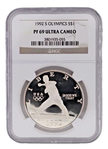 1992-S Olympics Silver $1 NGC PF 69 Ultra Cameo