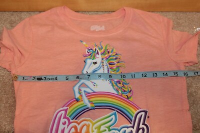 Vintage Authentic LISA FRANK Girls Unicorn T-Shirt Coral LRG 10/12