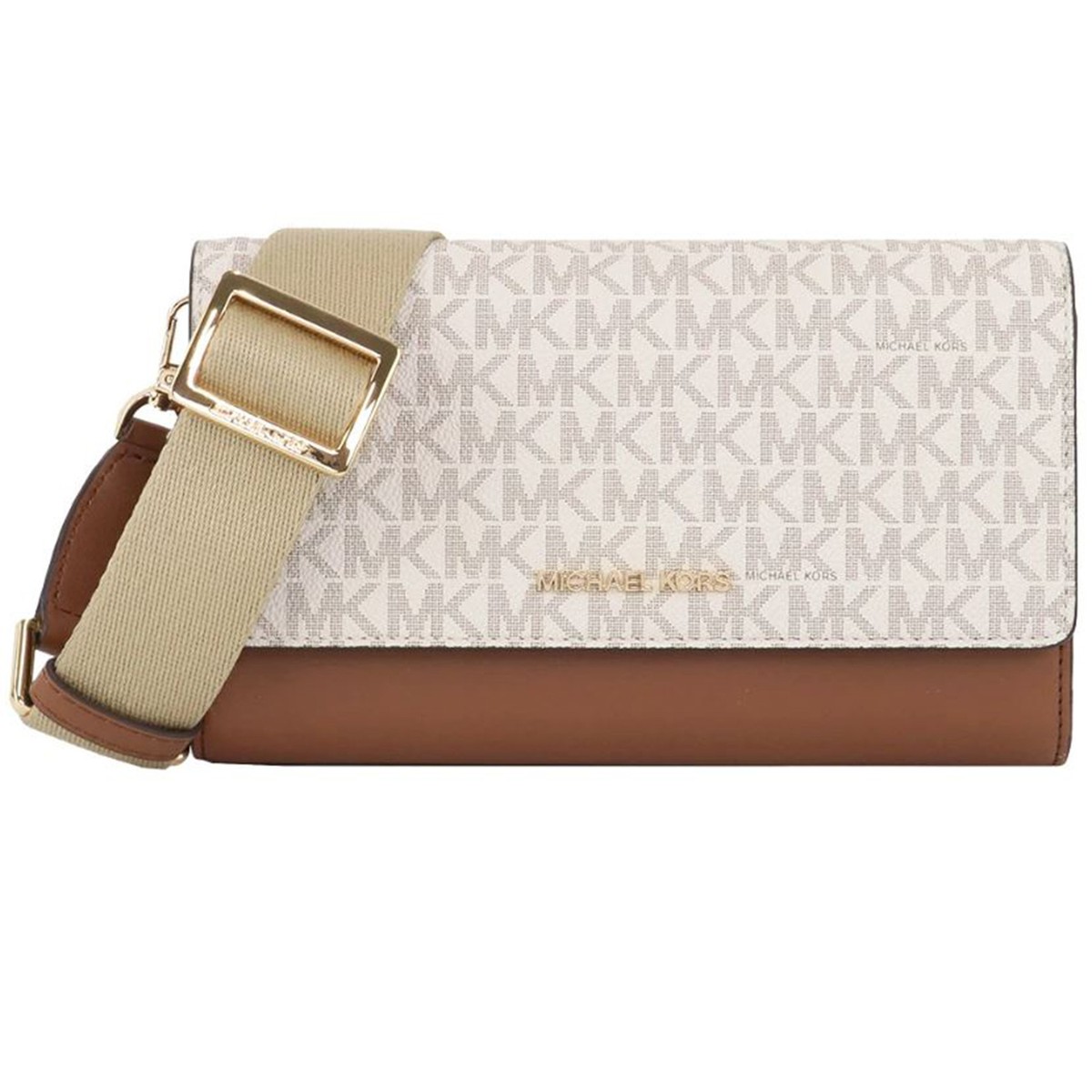 Kors Ginny Medium Medium Logo Crossbody Michael Kors White