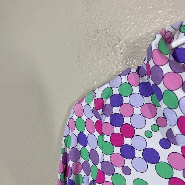 IBKUL Top Mujer XS 1/4 Cremallera Malla Manga Larga Golf Tenis Púrpura Rosa Arte Foto 2 de 4