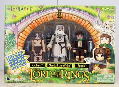 MiniMates - Lord of the Rings - 3-Pack + Secret Figur - Gollum, Gandalf & Frodo