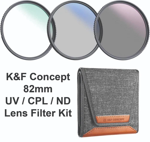 K&F Concept 82mm UV/CPL/ND Camera Lens Filter Kit