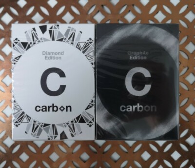 Carbon Diamond & Graphite 2 Deck Set New Elemental Luke Wadey LTD Playing Cards