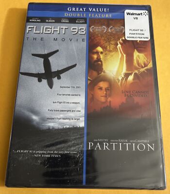 Flight 93 and Partition Double Feature DVD, 2010- New & Sealed
