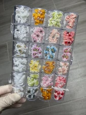 100pcs or 200pcs 3D Acrylic Nail Flowers | Acrylic Nail Art | Flower Nail Charm