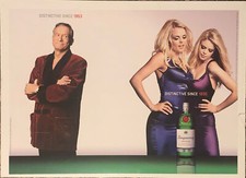 2002 Tanqueray Gin Hugh Hefner PRINT AD Playboy Playmates VTG 2000s Distinctive