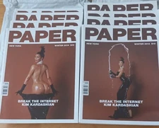 BOTH COVERS! 2014 Kim Kardashian NUDE Paper Magazine Break The InernetRARE