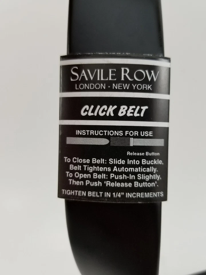 Hebilla de placa de cinturón de cuero genuino Savile Row para hombre (talla 44) Foto 3 de 4