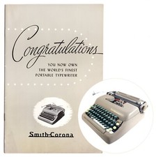 Smith Corona Sterling Typewriter Instruction Manual Repro User Antique Vtg thumbnail