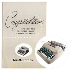 Smith Corona Sterling Typewriter Instruction Manual Repro User Antique Vtg