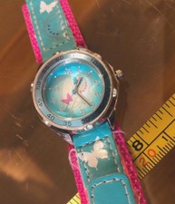Carvel Pink Blue Floral Flower Watch New Wristwatch Needs Battery