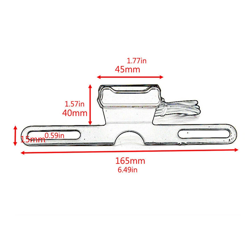 Кронштейн держатель для номерного знака со светодиодным тормозным задним фонарем для мотоцикла велосипеда - Изображение 3 из 4
