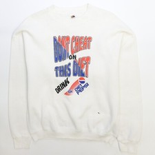Vintage Diet Pepsi Promo Crewneck Sweatshirt Size XL 90s