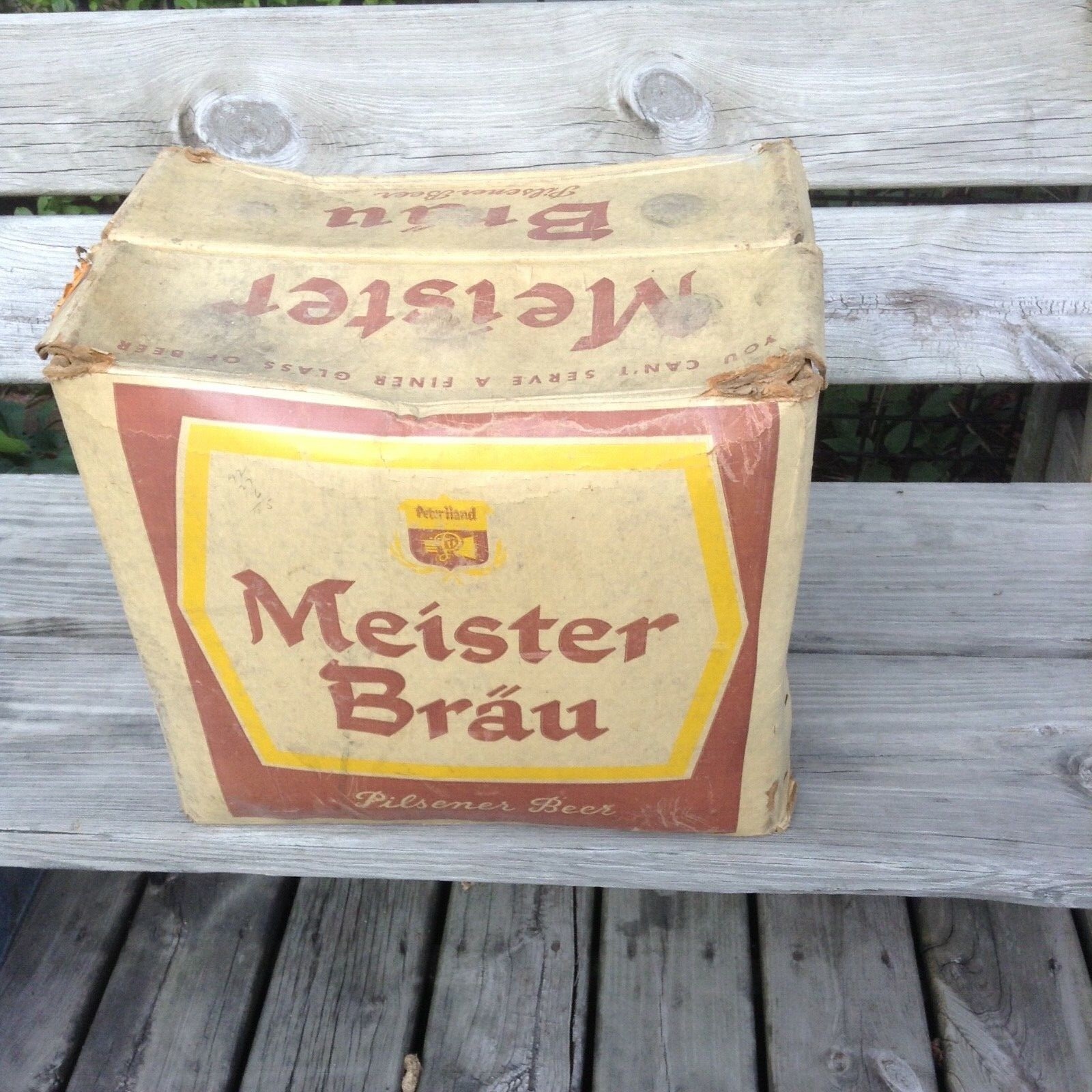 Vintage Meister Brau Beer/Peter Hand Brewery Bottle Case Crate Box