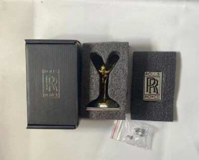 Rolls-Royce Fabulous hood Ornament Mascot Gold Metal Model+Badge