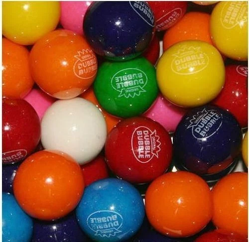 3 pounds of Assorted Flavor 1" Gumballs for Bulk Vending machines Dubble Bubble