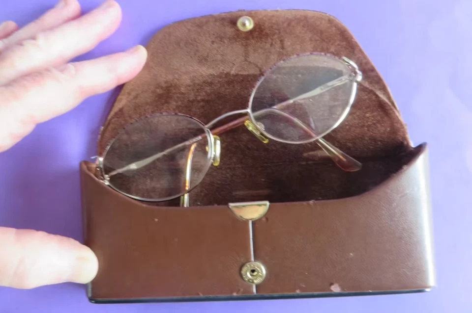 Lunettes femme métal doré 12 vintage - Photo 2/4