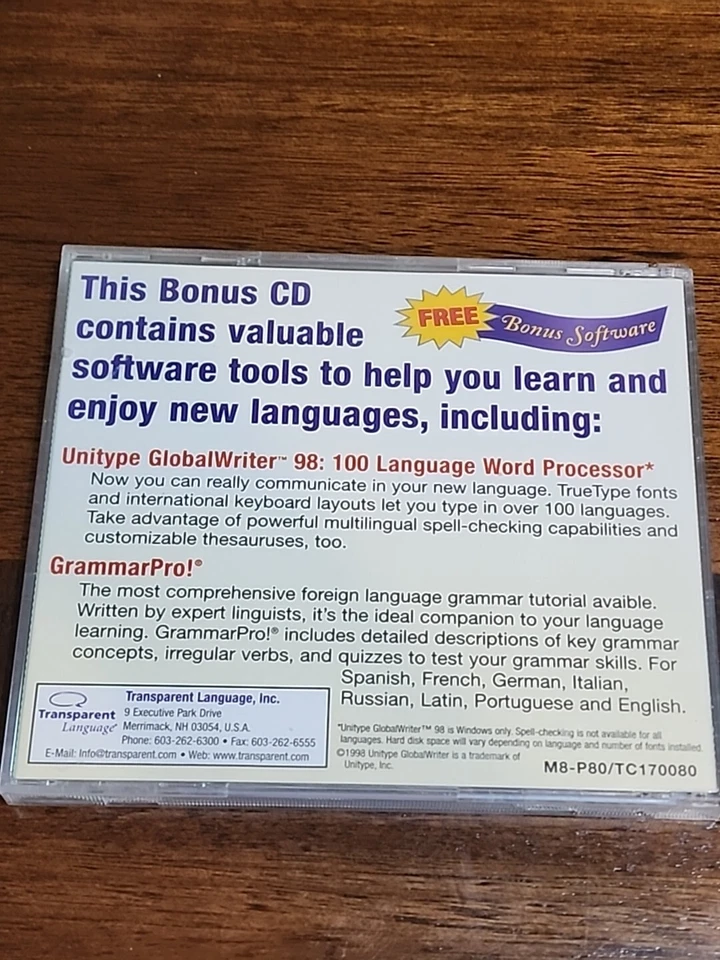 Transparent Language Bonus CD CD-Rom  Software - Image 4 of 4