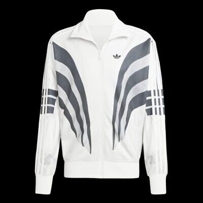 Adidas Premium Q3 Print Full Zip Track Jacket White Black Adidas Premium Q3 Print Full Zip Track Jacket White Black