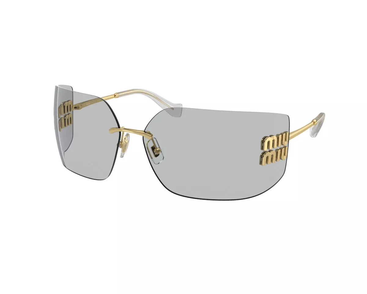 Miu Miu Sonnenbrillen MU 54YS 5AK30B Gold Grau Damen | eBay