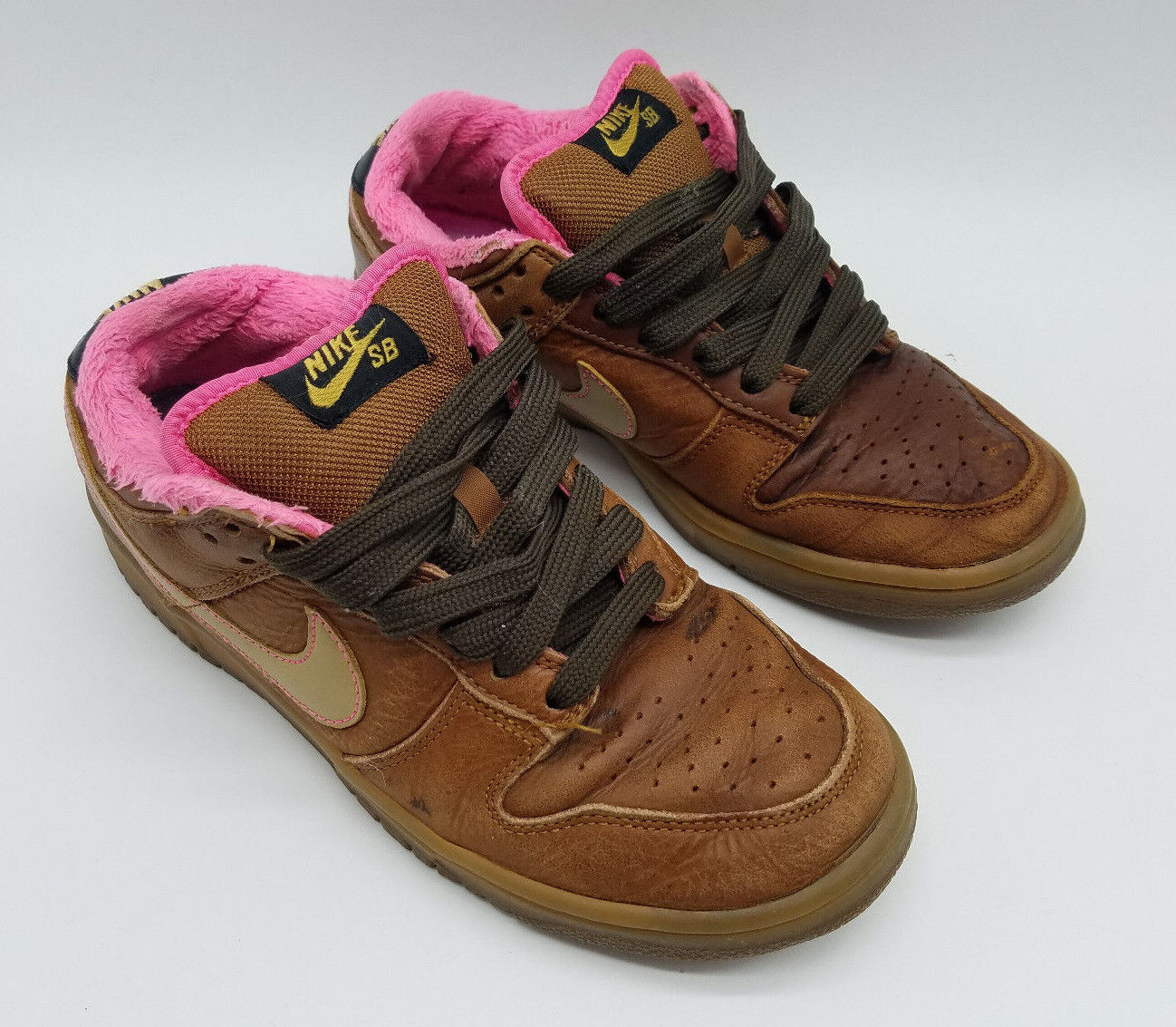 nike sb dunk pink and brown