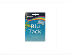 Blu Tack Sticky Re-Usable Adhesive Tack Pack of 12 Bostik - Handy Size - 60g