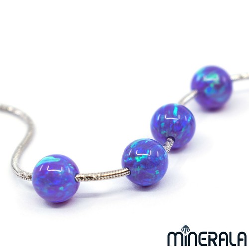 PURPLE W. GREEN SPARKS SYNTHETIC LAB CREATE OPAL ROUND BEADS FULL DRILL WP001FD - Picture 4 of 11