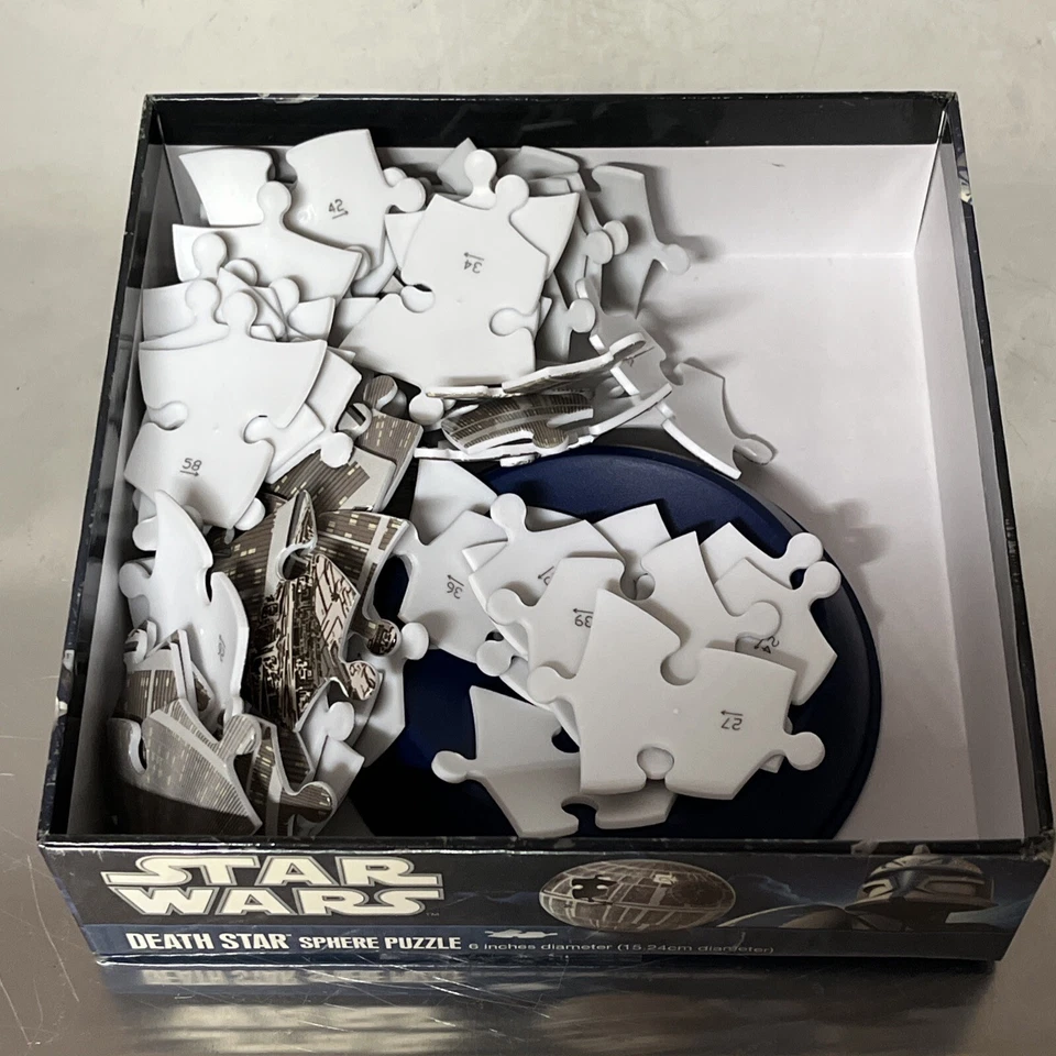STAR WARS DEATH STAR SPHERE 3D PUZZLE 60 PC. 6" Diameter - 2010 -  Used - Image 3 of 3
