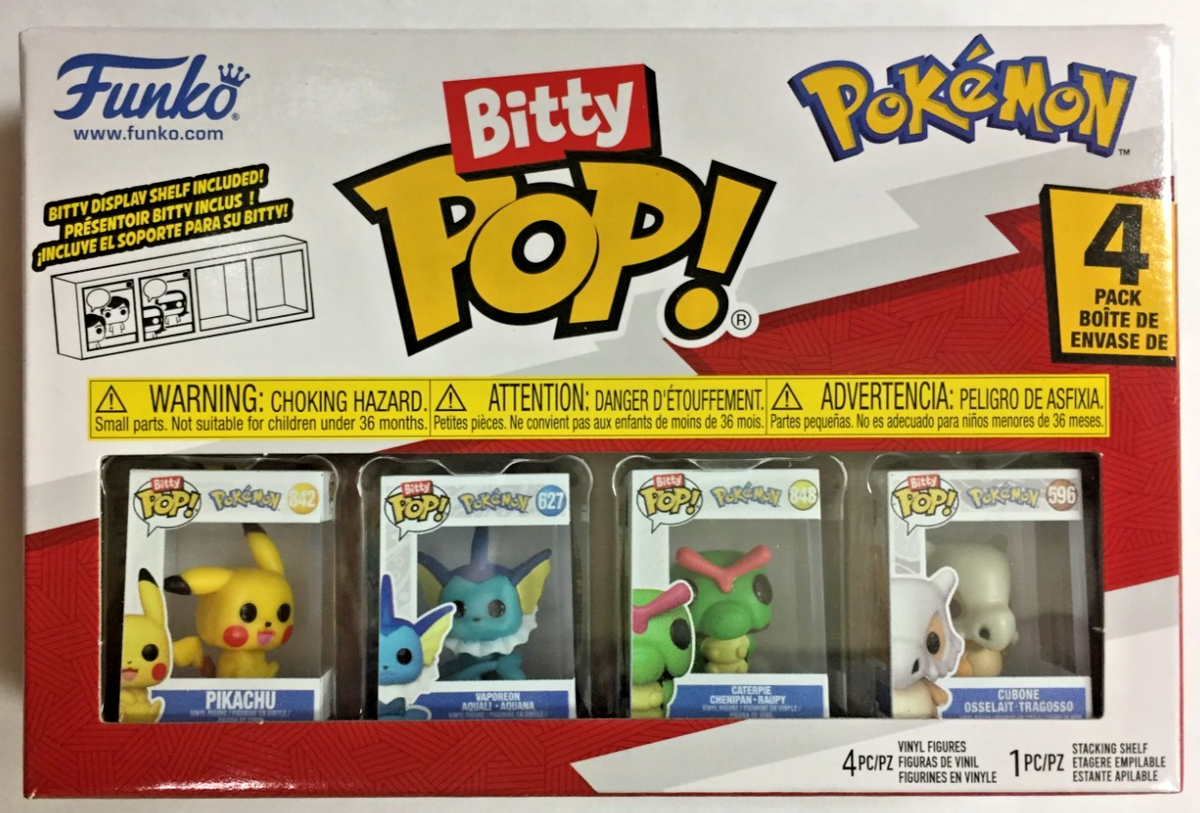 Funko Bitty POP! 4 Different Pokemon Set of 4 in 1 Pack Pikachu