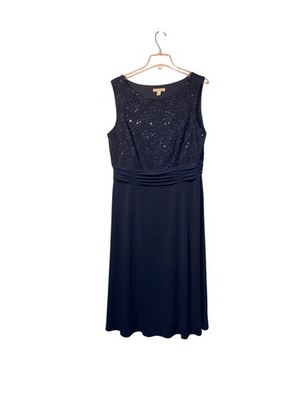 CB Established 1962 Woman s Navy Blue Sleeveless Formal Dress Size 16