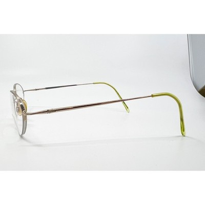 Revlon Illuminata RV100 Eyeglasses Frames Womens Gold Oval Half Rim 003 135