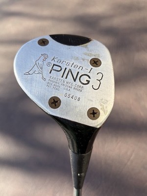 Vintage Ping Karsten-I  3 Wood Karsten Steel Shaft 43  RH Heel Toe Regular Flex