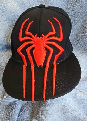 Marvel The Amazing Spiderman 2 Hat Black With Red Embroidered Spider. Adult LXL