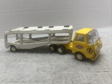 Vintage 1970's Tonka Semi Truck Car Hauler Carrier Transport Trailer pressed