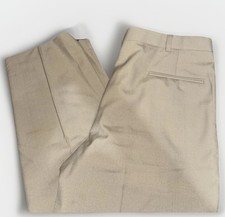 Austin Reed Reflex Dress Pants Men  s 34x31 Beige Regular Wool Blend Flat Front