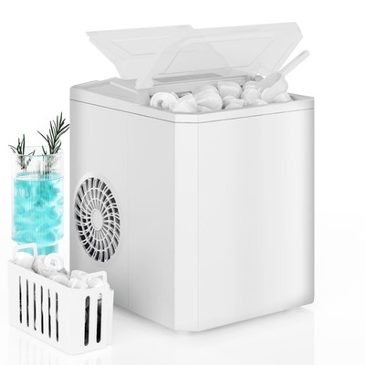 CONCETTA Countertop Ice Maker, 9pcs in 6 Mins, 26lbs/24H, Bullet Ice Maker 