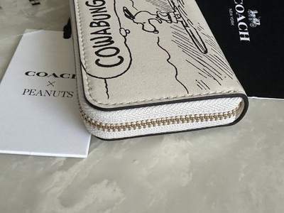 NWT COACH X PEANUTS LIM EDITION SNOOPY NEWSPAPER PRINT CHALK