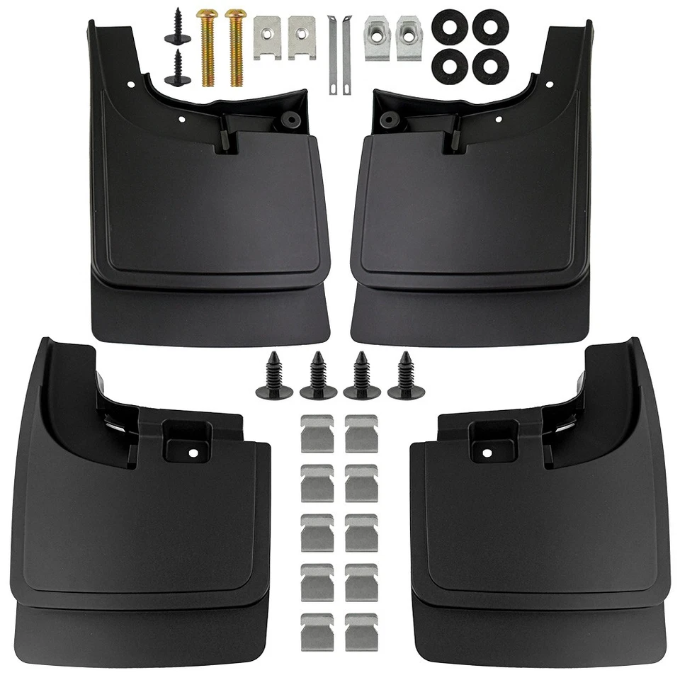 Front Rear Mud Flaps For 2017 2018 Ford F-250 F-350 Super Duty w/Fender Flares - Image 2 of 4