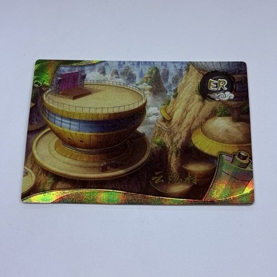 Hidden Cloud Village | Naruto Trading Card ER 007 Holo 1mm Thick Anime Art Tc12