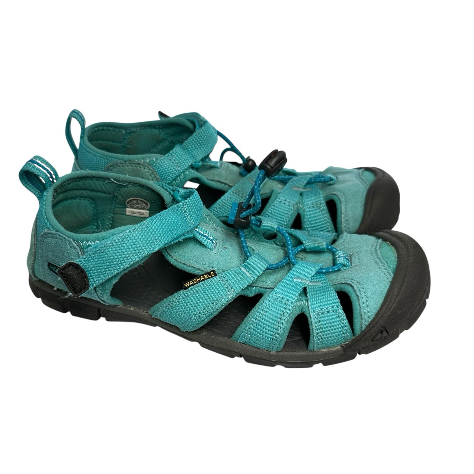 Sandali da trekking Keen Seacamp II CNX Aqua Turchese bambini taglia 3 scarpe da acqua ibride