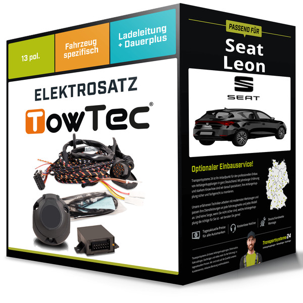 Elektrosatz 13-Pol Spezifisch für Seat Leon 11.2019-Jetzt NEU Towtec-image