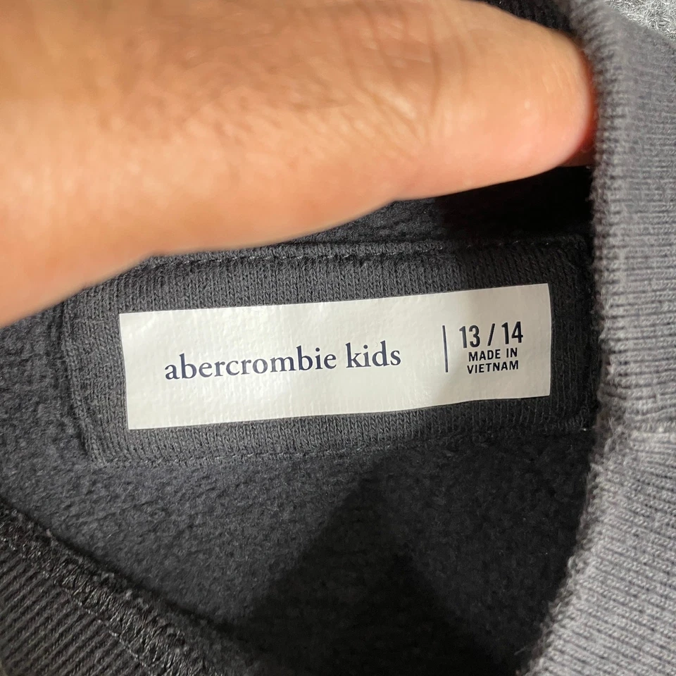 Abercrombie Niños Rolling Stones Sudadera Niños 13/14 Negro Gráfico Pullover Foto 4 de 4
