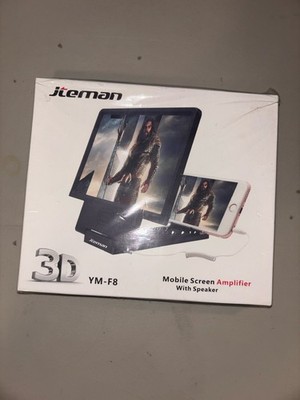 jteman YM-F8 3D Mobile Phone Screen Magnifier with Speaker and Cell Phone Holder