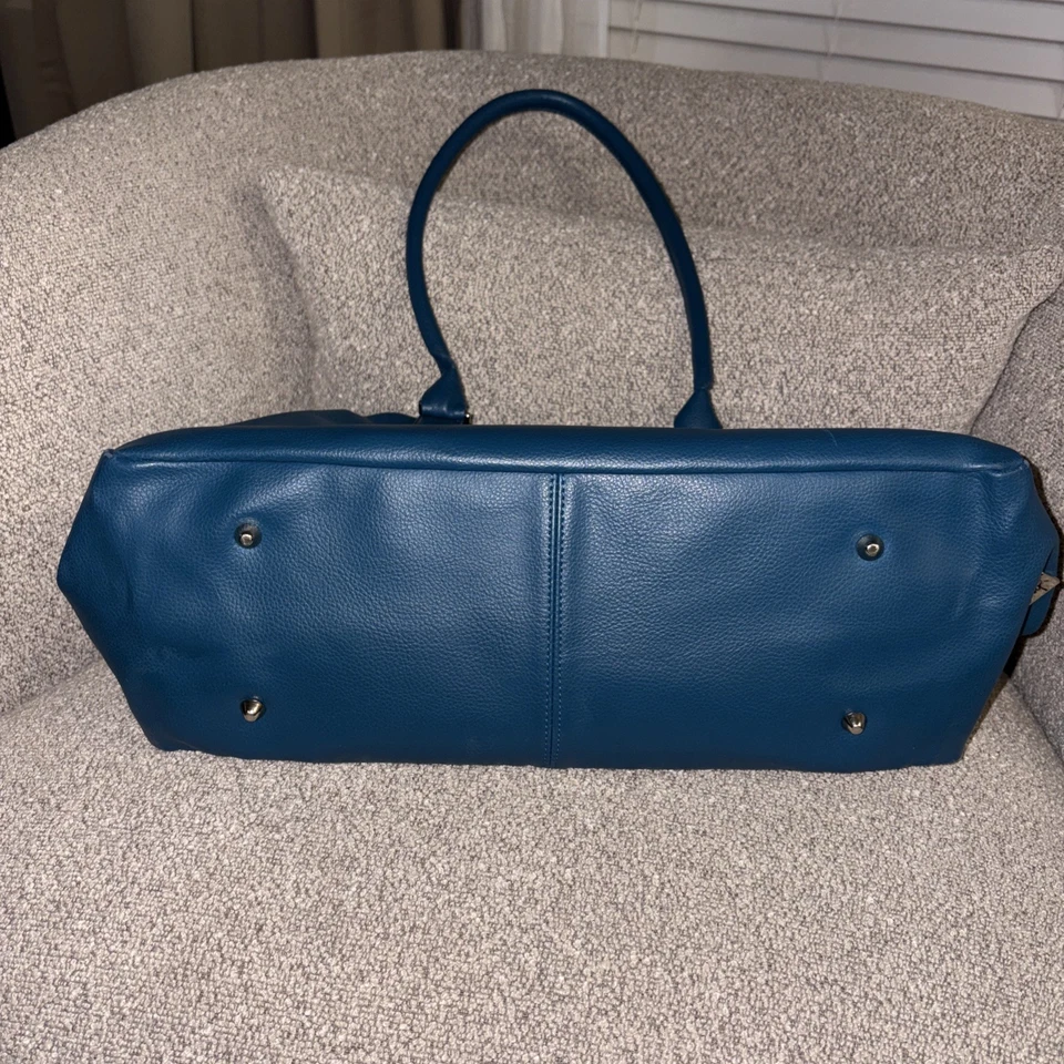 De Colección Azul Y2K Jordana Paige Bolso de Mano Adjunto Cartera Beso Cierre Tejedor Cartera Foto 4 de 4