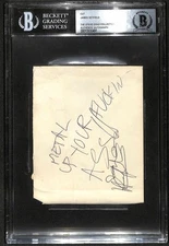 James Hetfield Vintage Signed Cut (Circa 1984/85) & Inscribed BECKETT Autograph