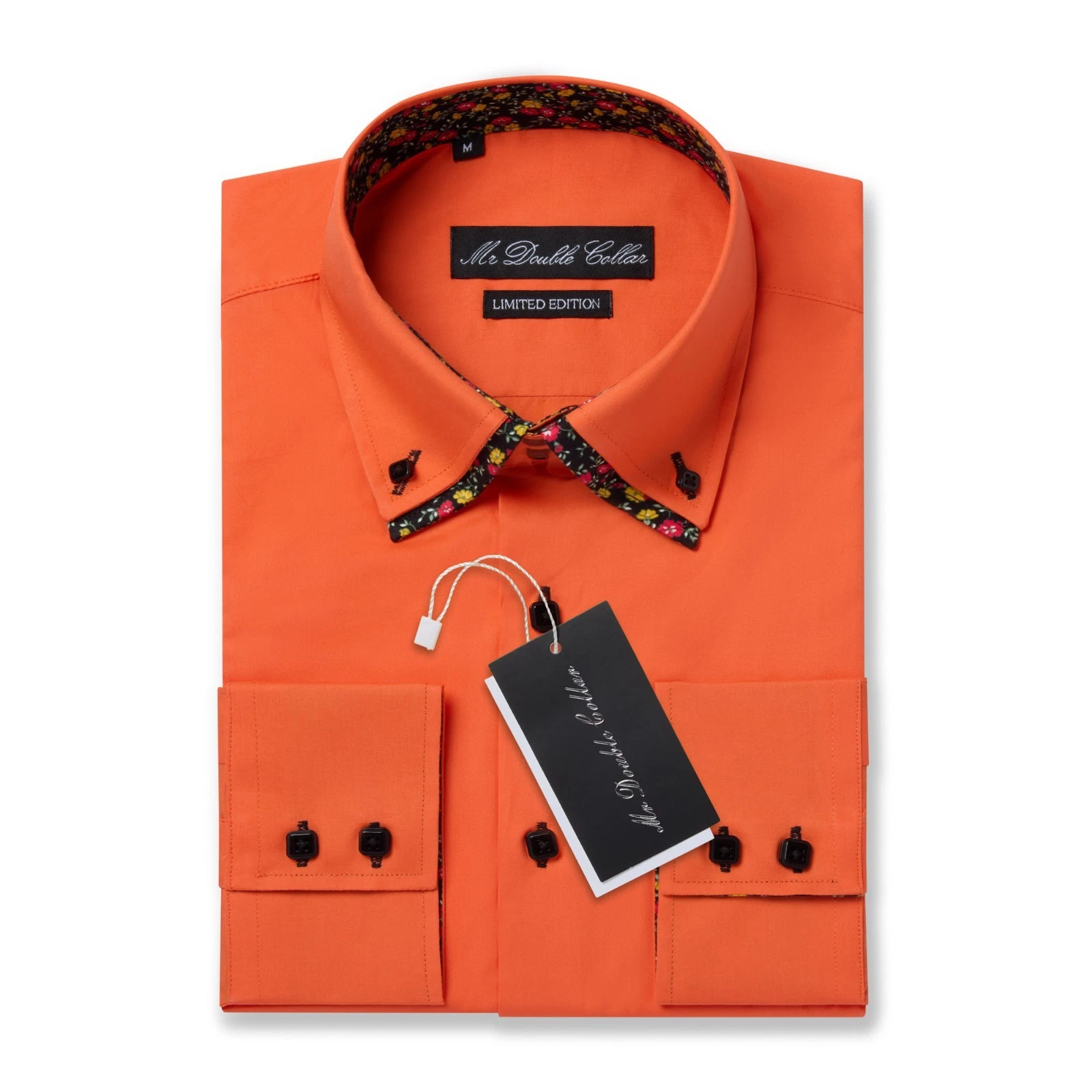 MENS ITALIAN DOUBLE COLLAR SHIRT SMART CASUAL FORMAL WEAR LONGSLEEVE