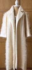 Gina Fratini Archival Mohair Coat Cream White Cocoon Coat Vintage 70s 80s