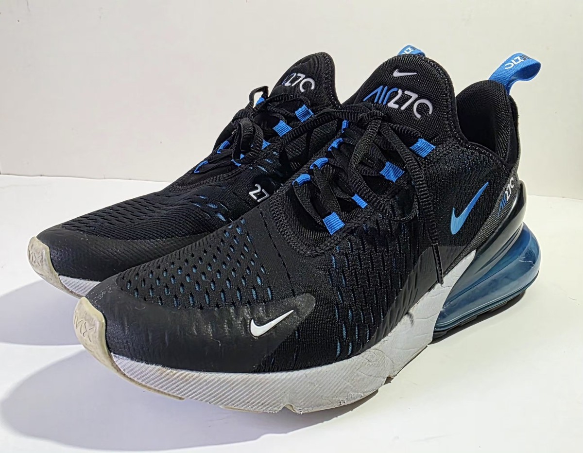スニーカー NIKE AIR MAX 270 BLACK/BLACK-PHOTO BLUE Nike Air Max 270 Mens Running Shoes Black Blue AH8050-019 Size